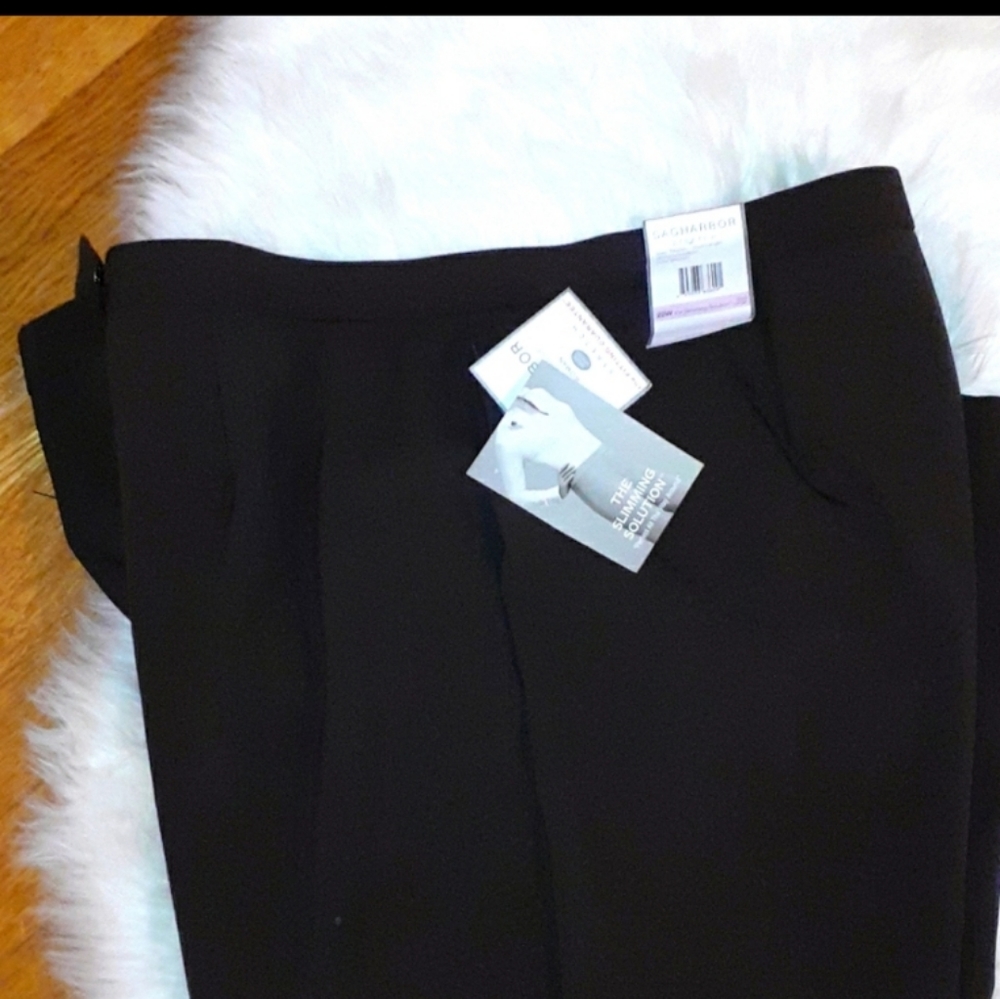 NWT! Sag Harbor Brown Trouser Plus Size 22W